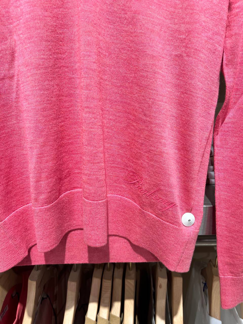 Ruffle Detail V-Neck Wool Sweater