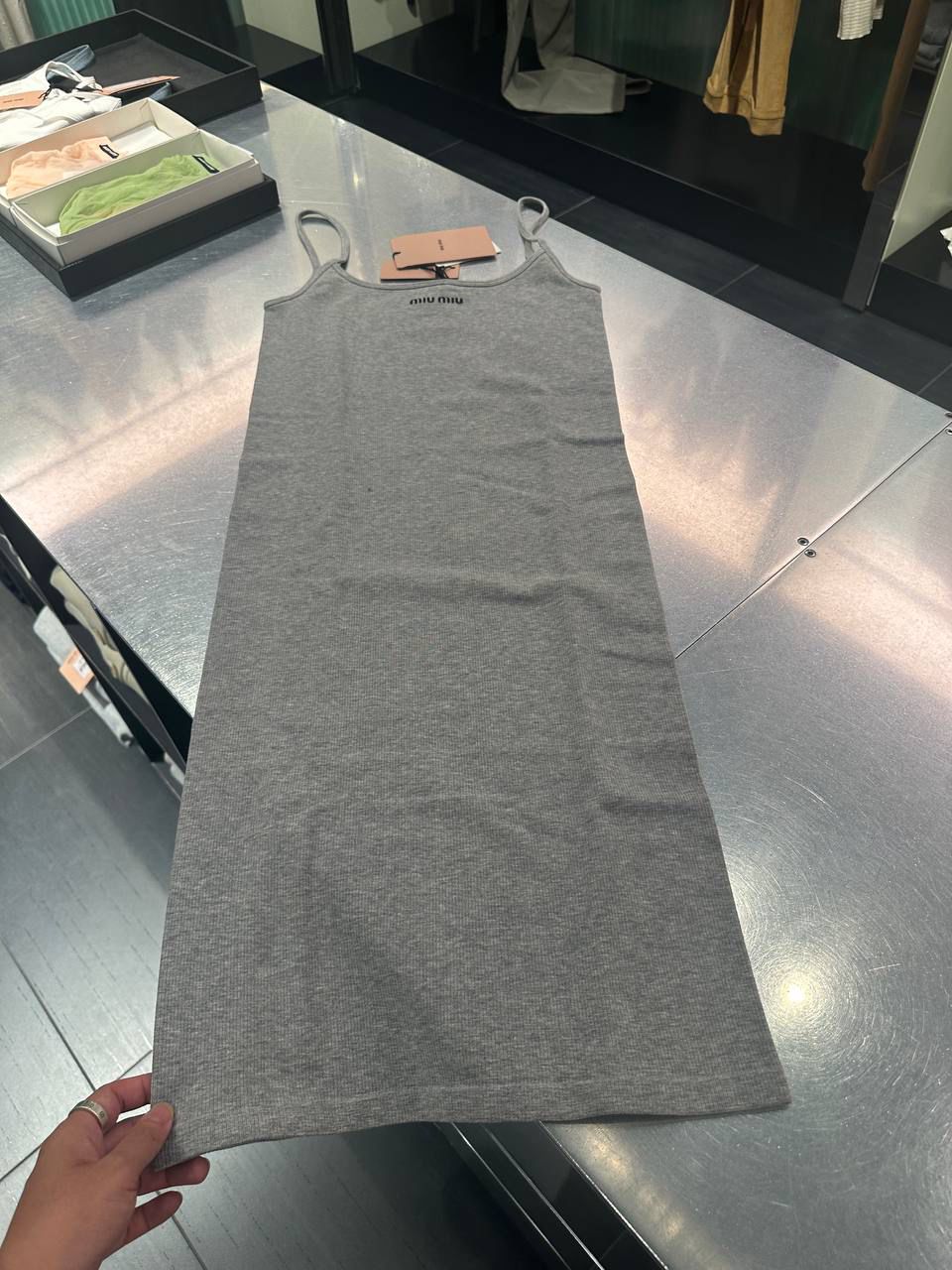Ribbed Jersey Mini Dress