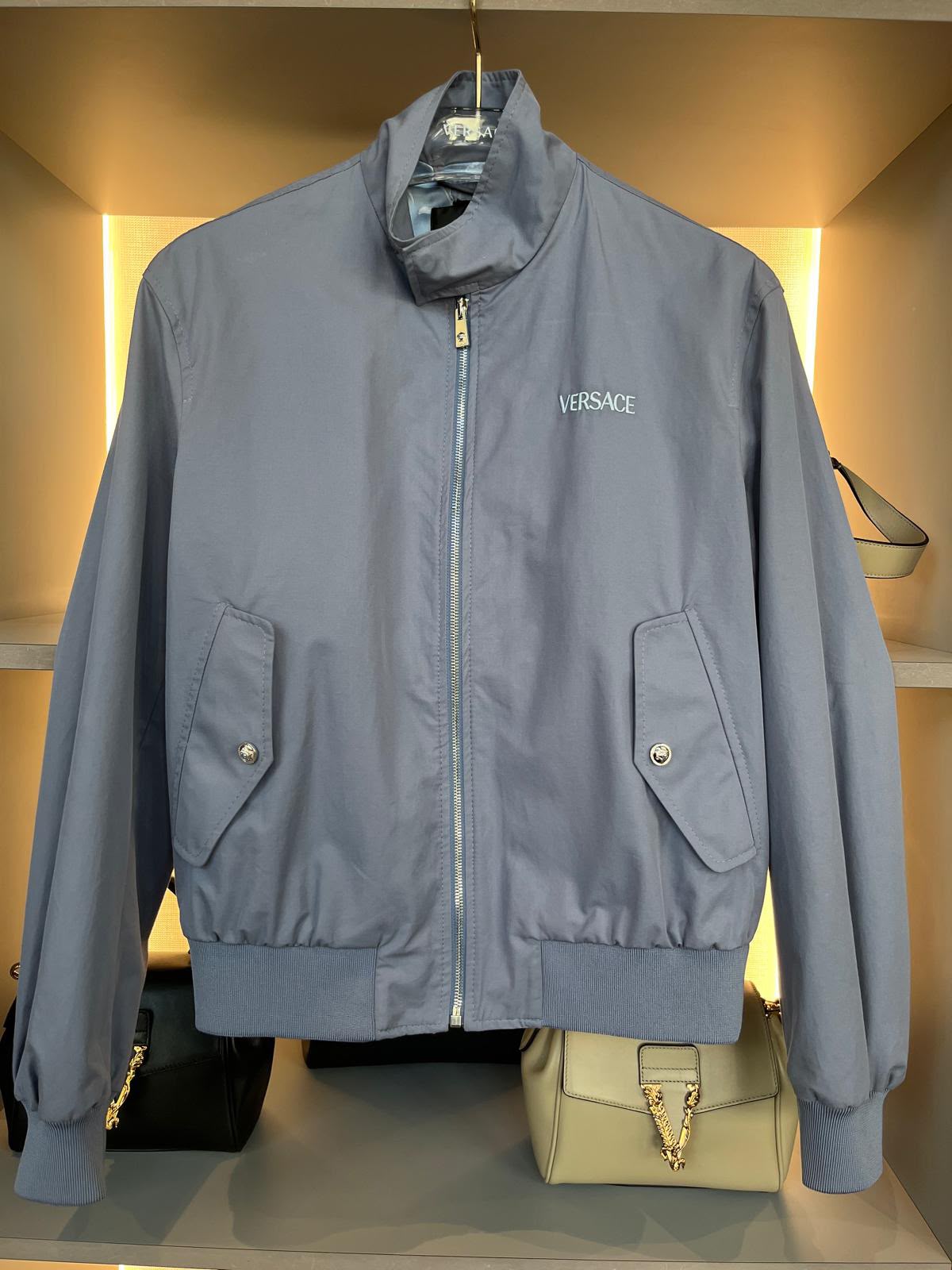 Logo Embroidered Bomber Jacket