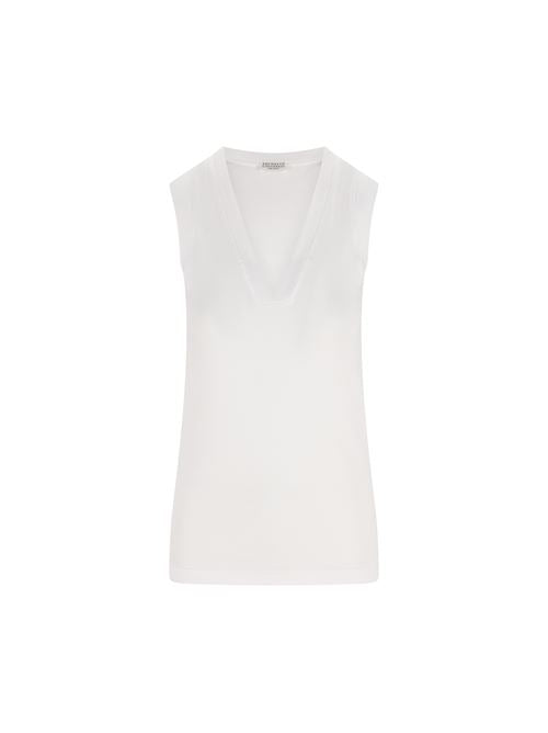 Top realizzato in cotone ed elastan