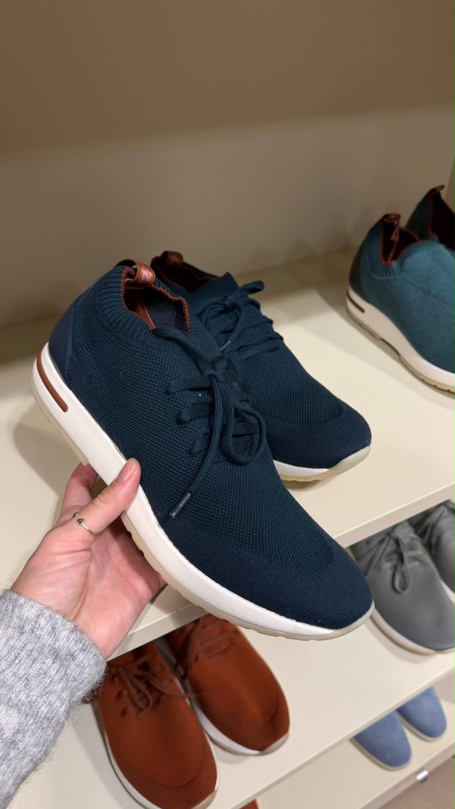Men's Knit Lace-Up Sneakers