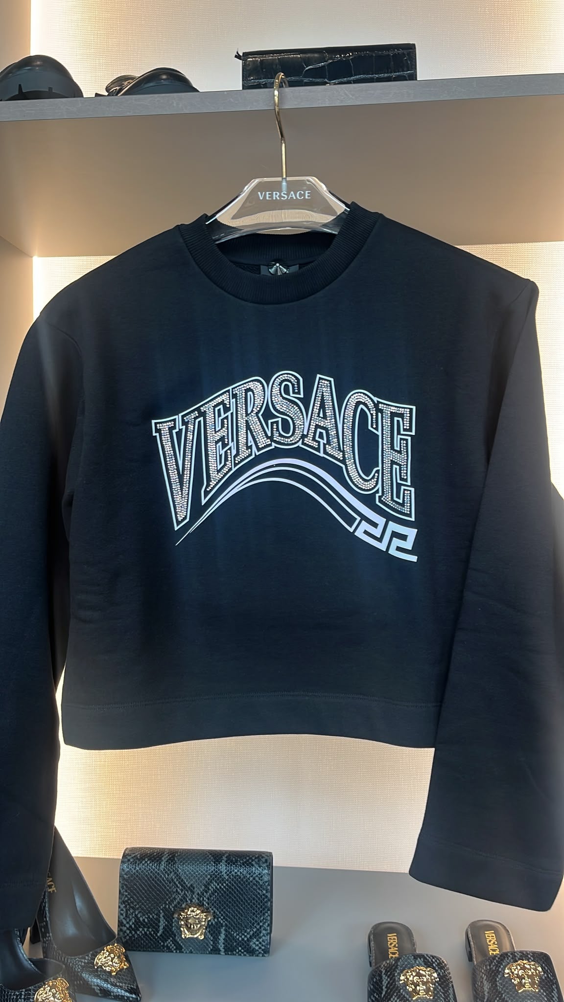 Rhinestone Logo Sweatshirt
