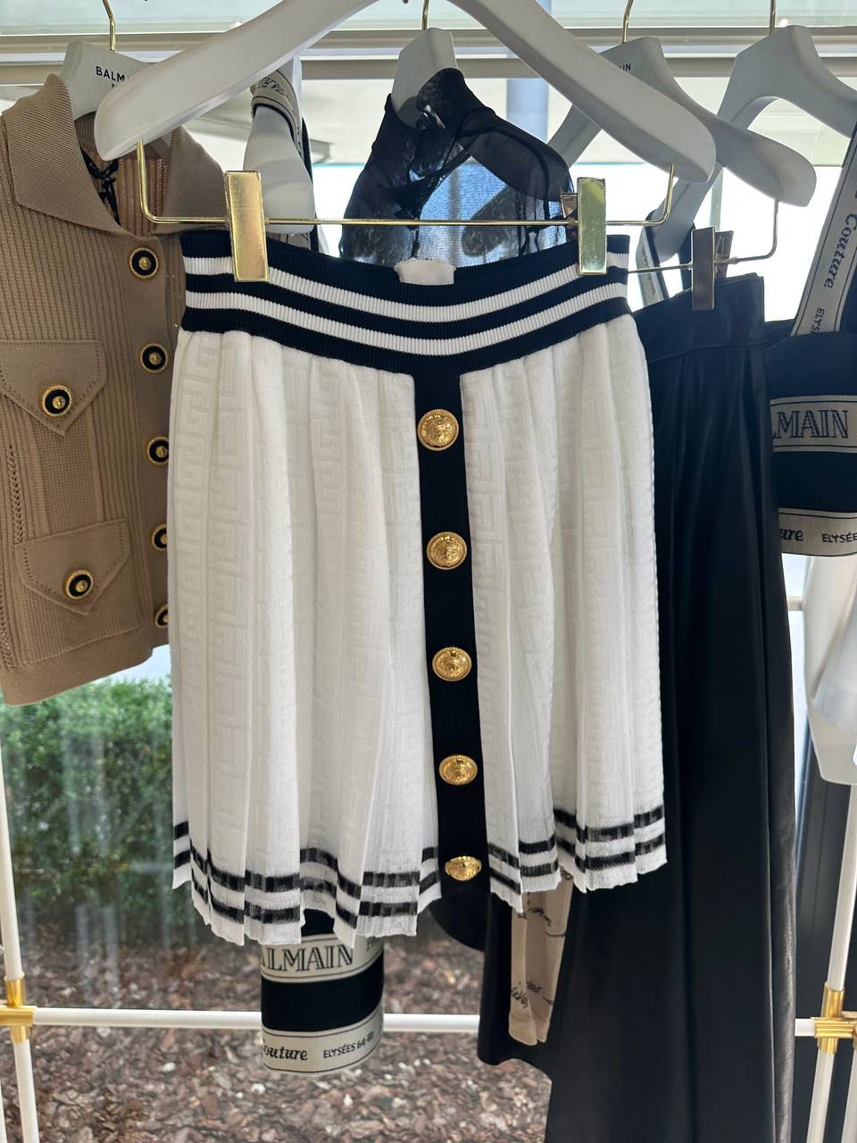 Monogram Knit Mini Skirt