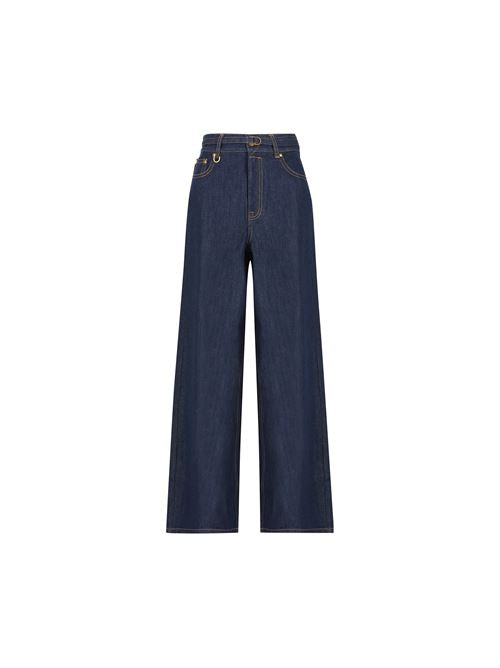 Jeans a Zampa in Denim Blu Harbour con Cintura Rimovibile