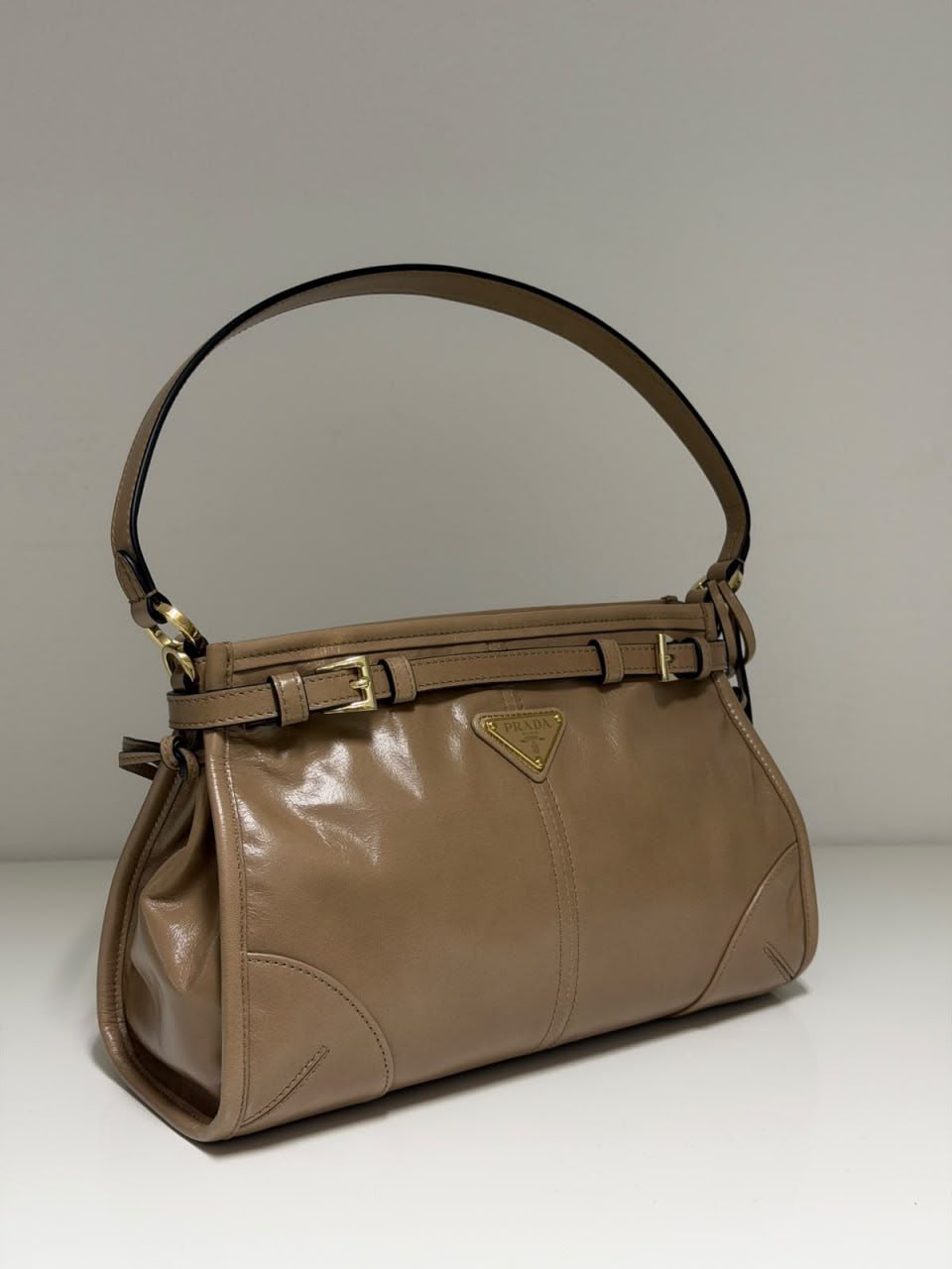 Spazzolato Leather Shoulder Bag