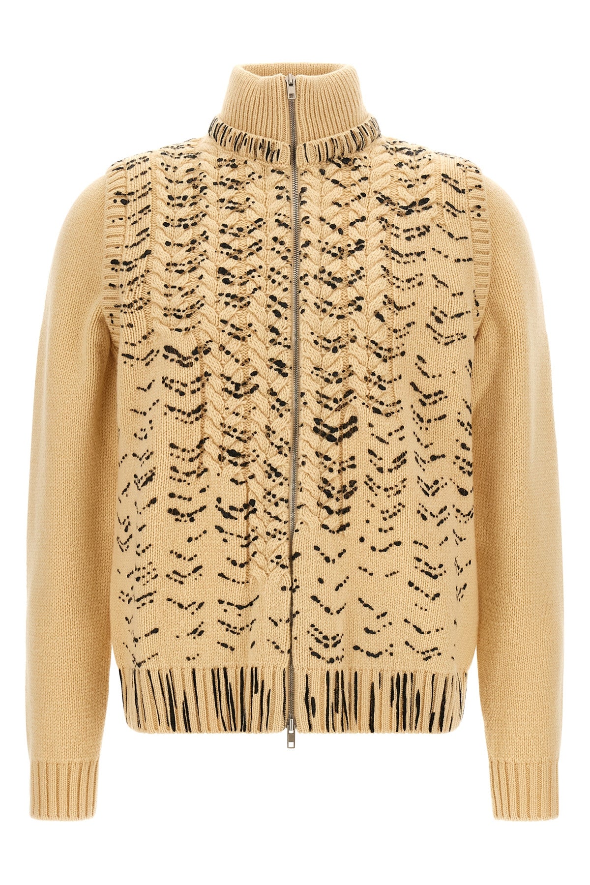 Openwork knit cardigan