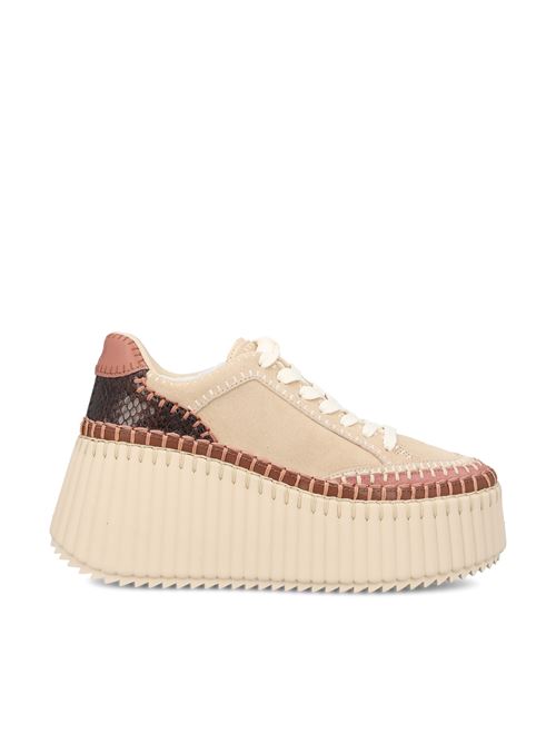 Sneakers in vacchetta scamosciata