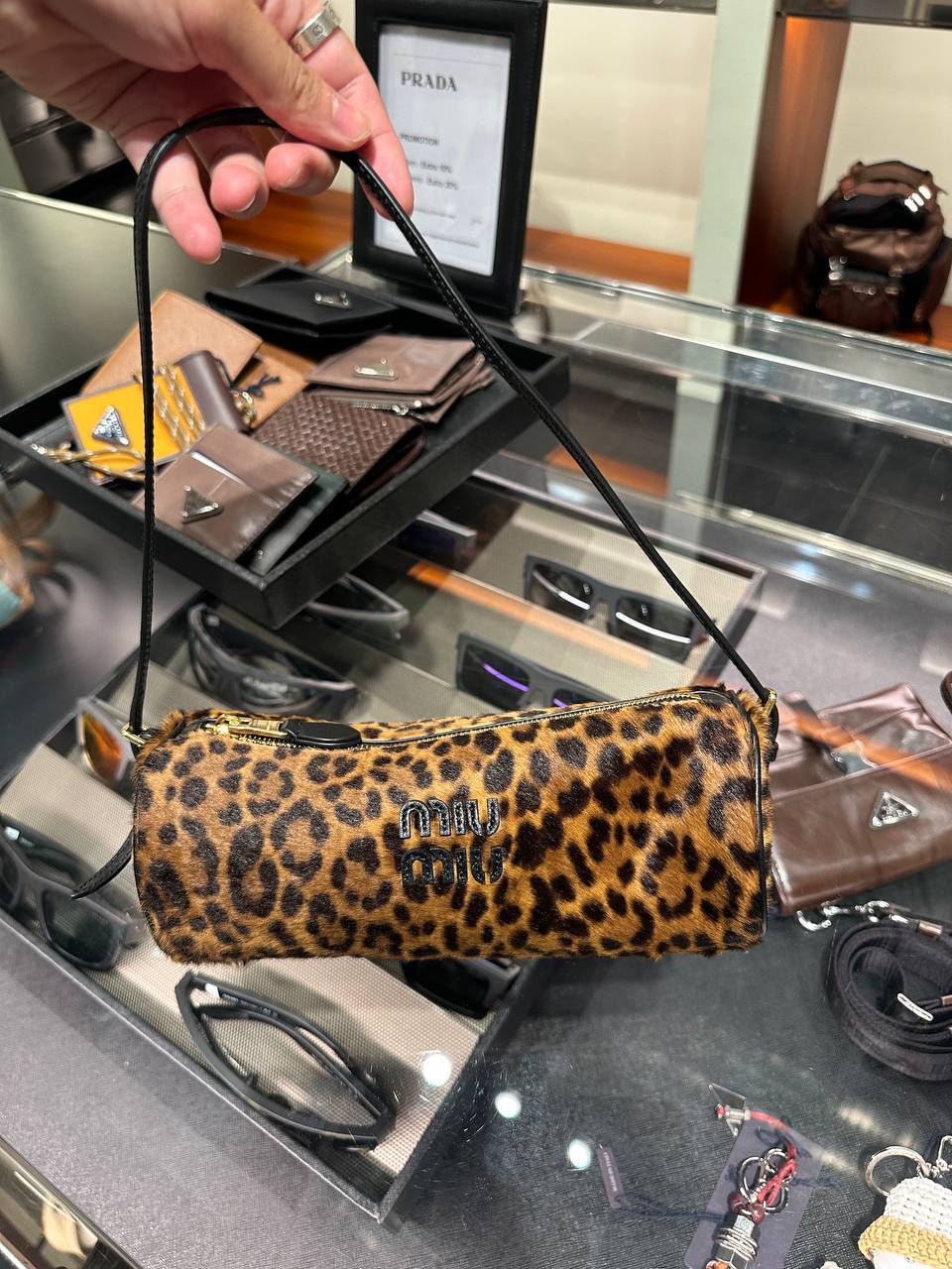 Leopard-Print Faux Fur Mini Bag