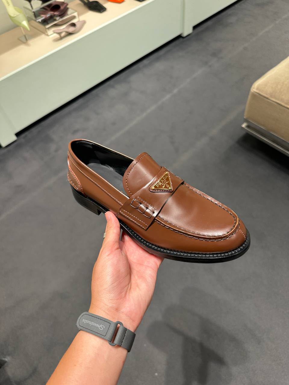 Brushed Leather Loafers