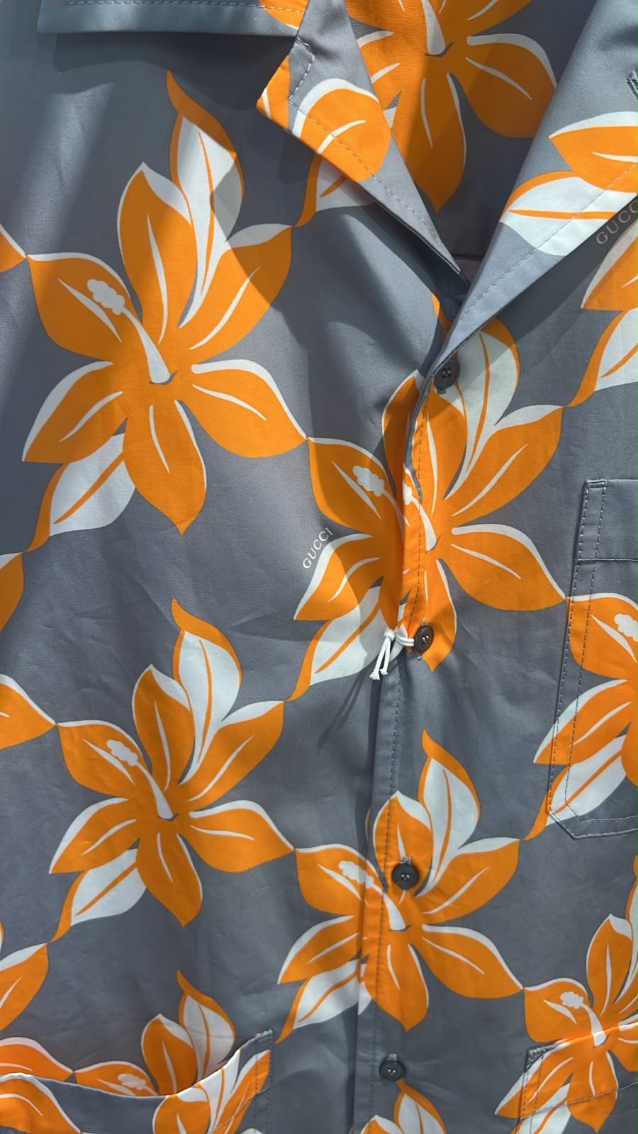 Hibiscus Print Bowling Shirt