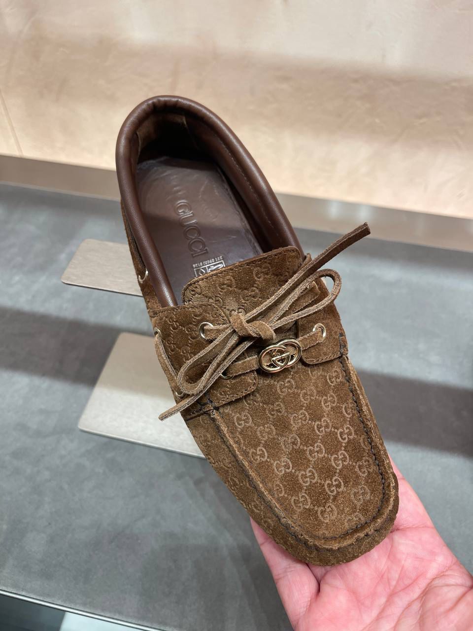 GG Suede Boat Shoe