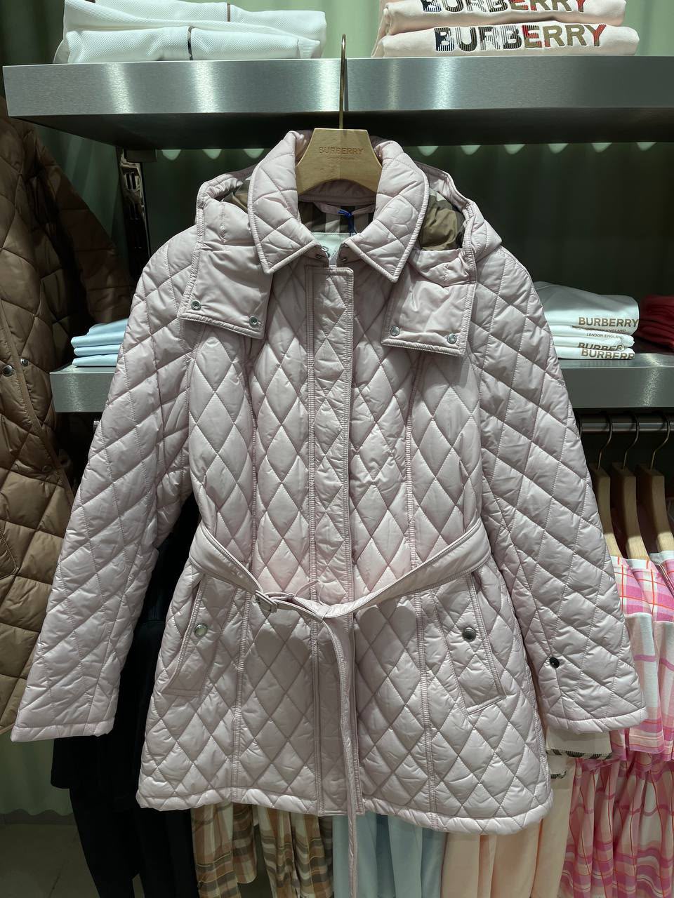 Diamond Quilted Hooded Jacket