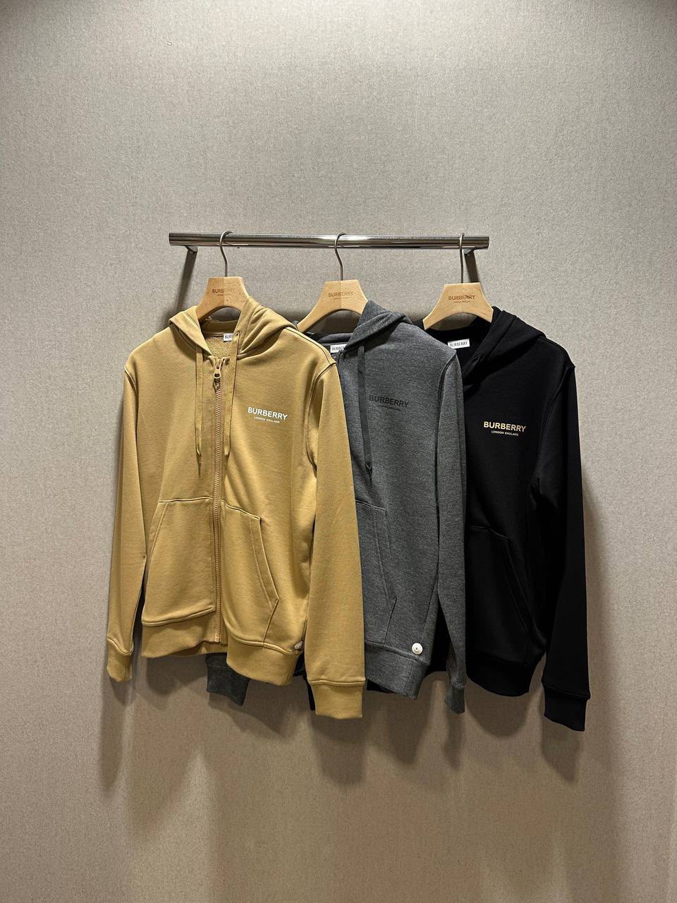 Logo Print Cotton Zip-up Hoodie