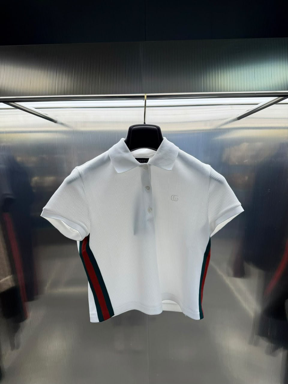 Ribbed Cotton Polo with Web