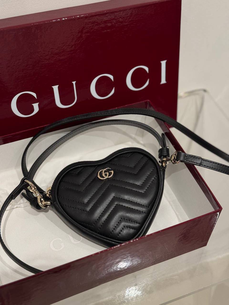 GG Marmont heart-shaped mini bag