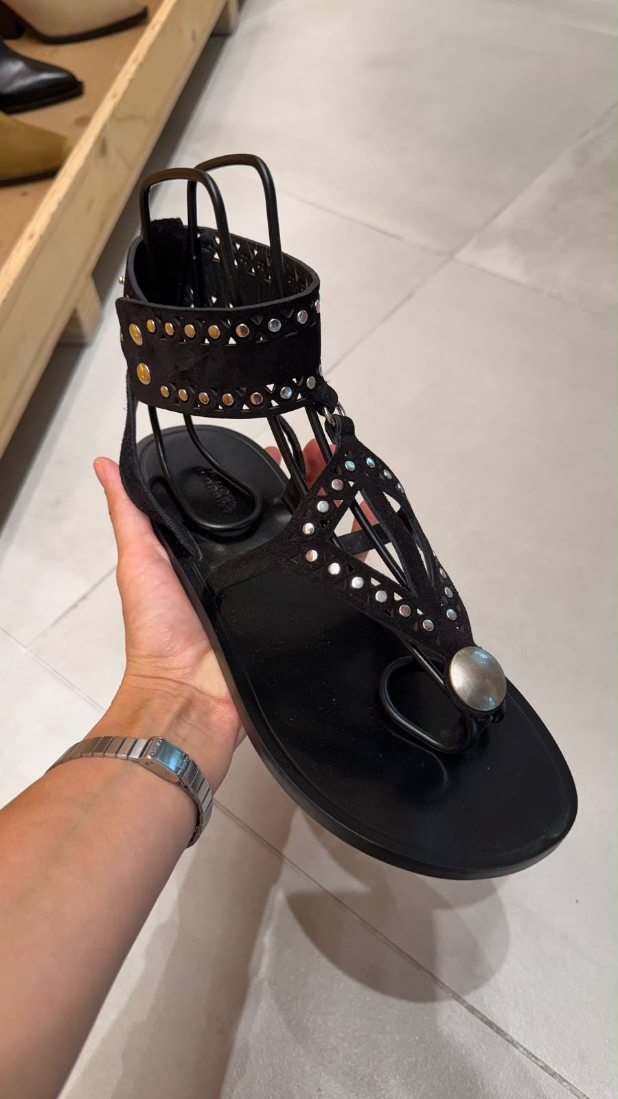 Studded Gladiator Sandals