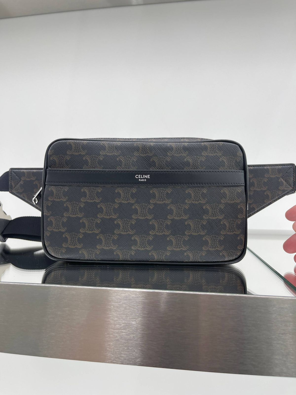 Celine Trekking Belt Bag in Triomphe Canvas