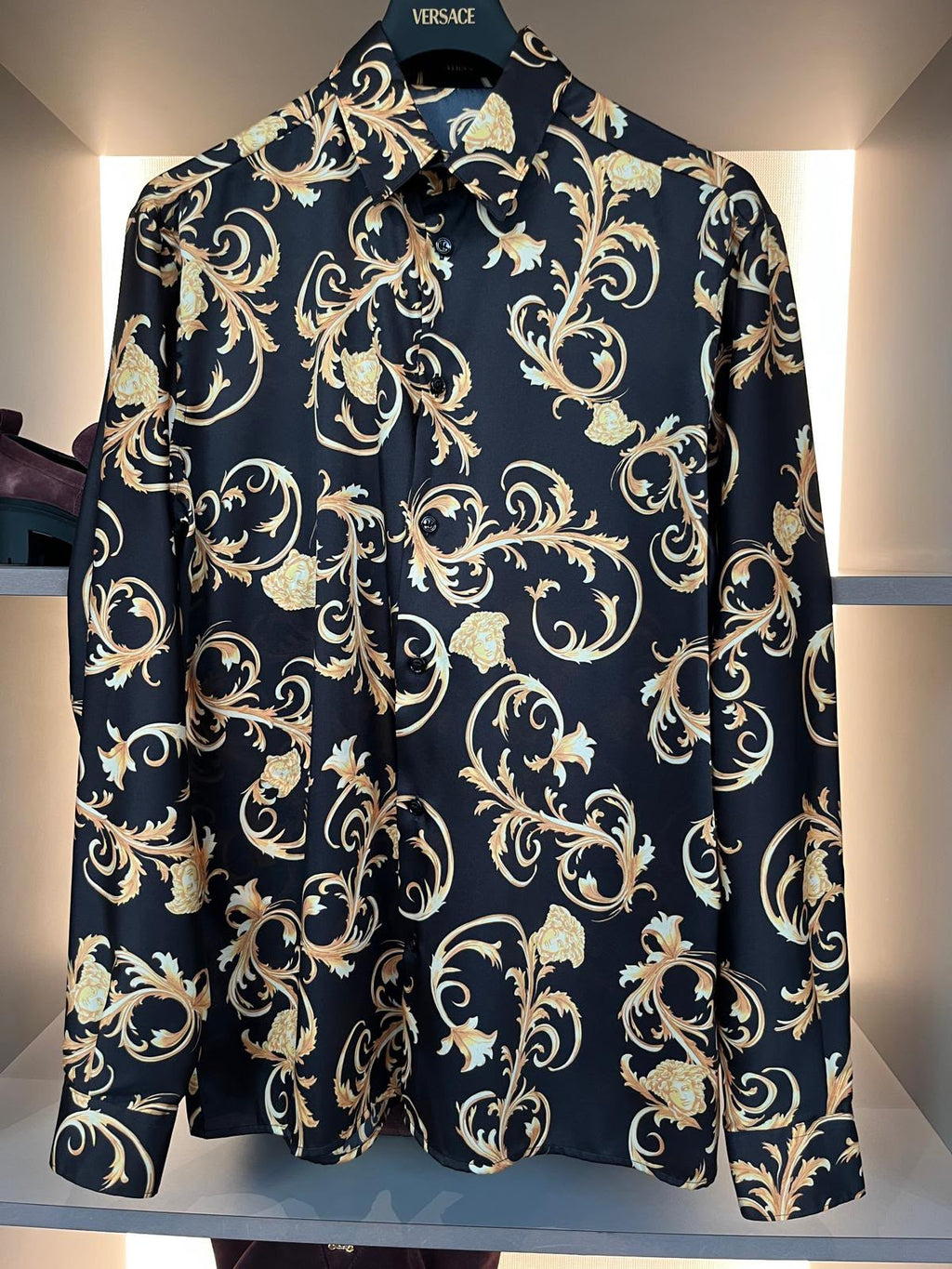 Barocco Print Silk Shirt