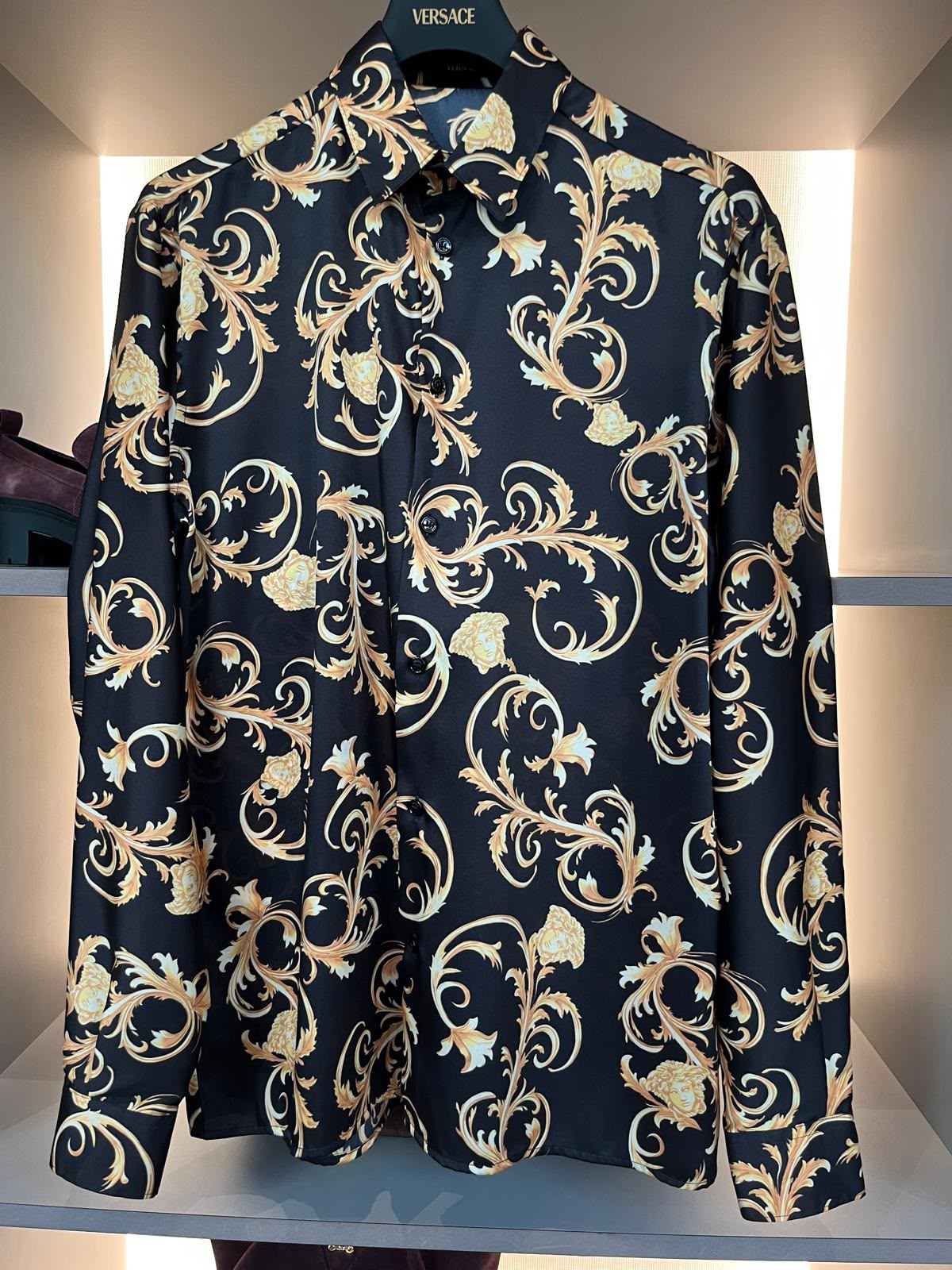 Barocco Print Silk Shirt