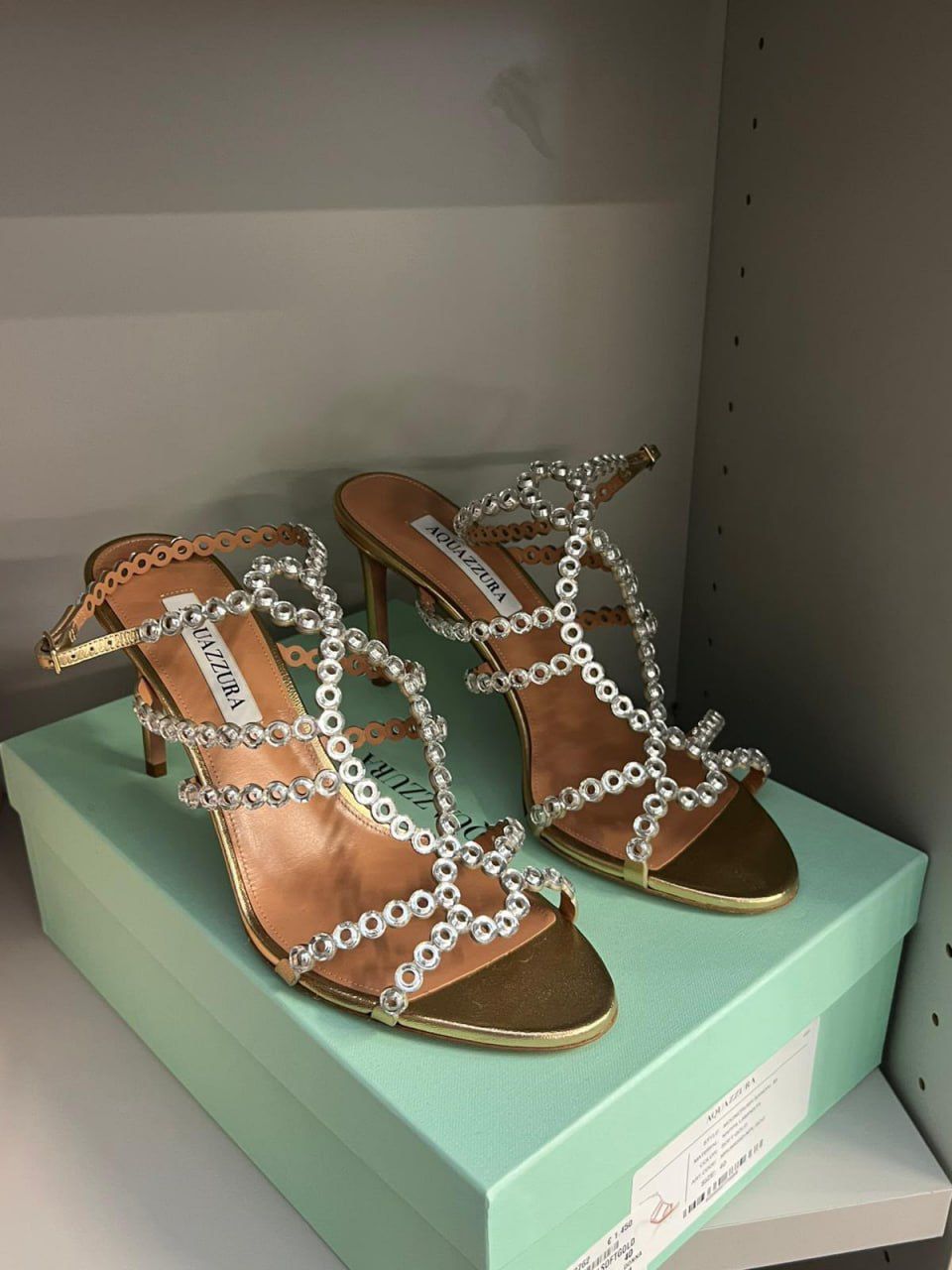 Galactic Crystal-Embellished Sandals