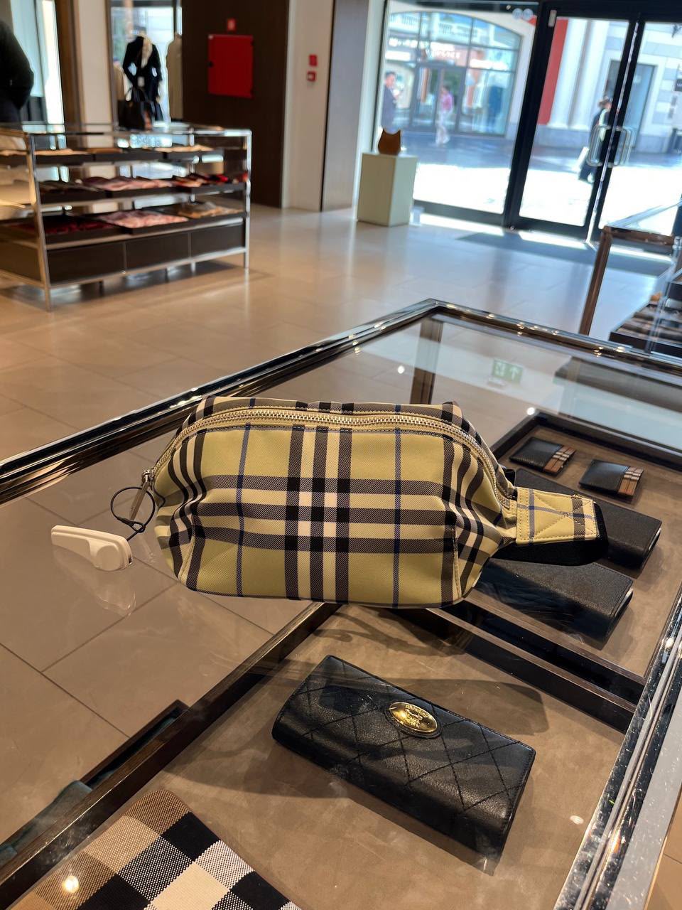 Check Nylon Bum Bag