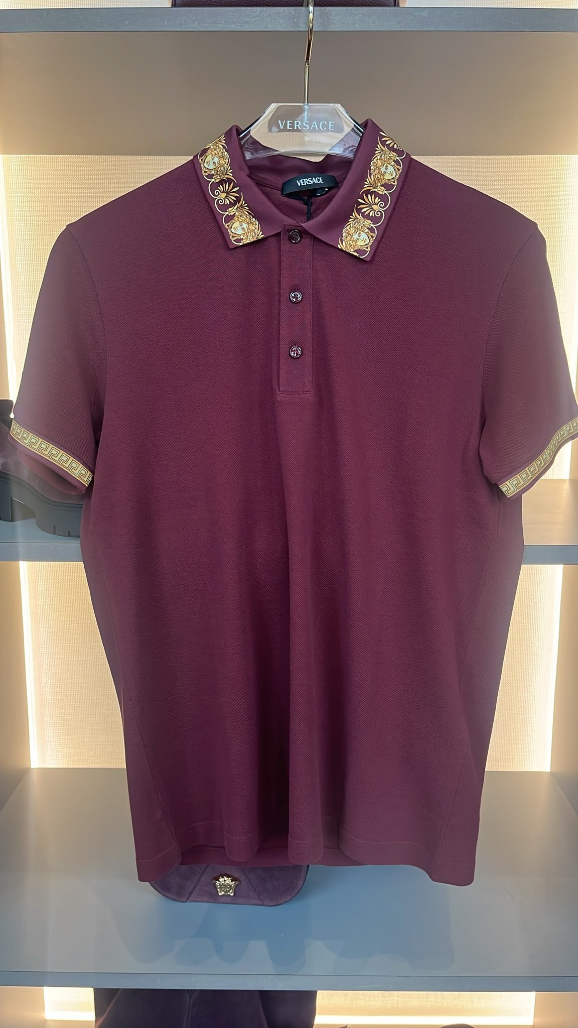 Medusa Barocco Collar Polo Shirt