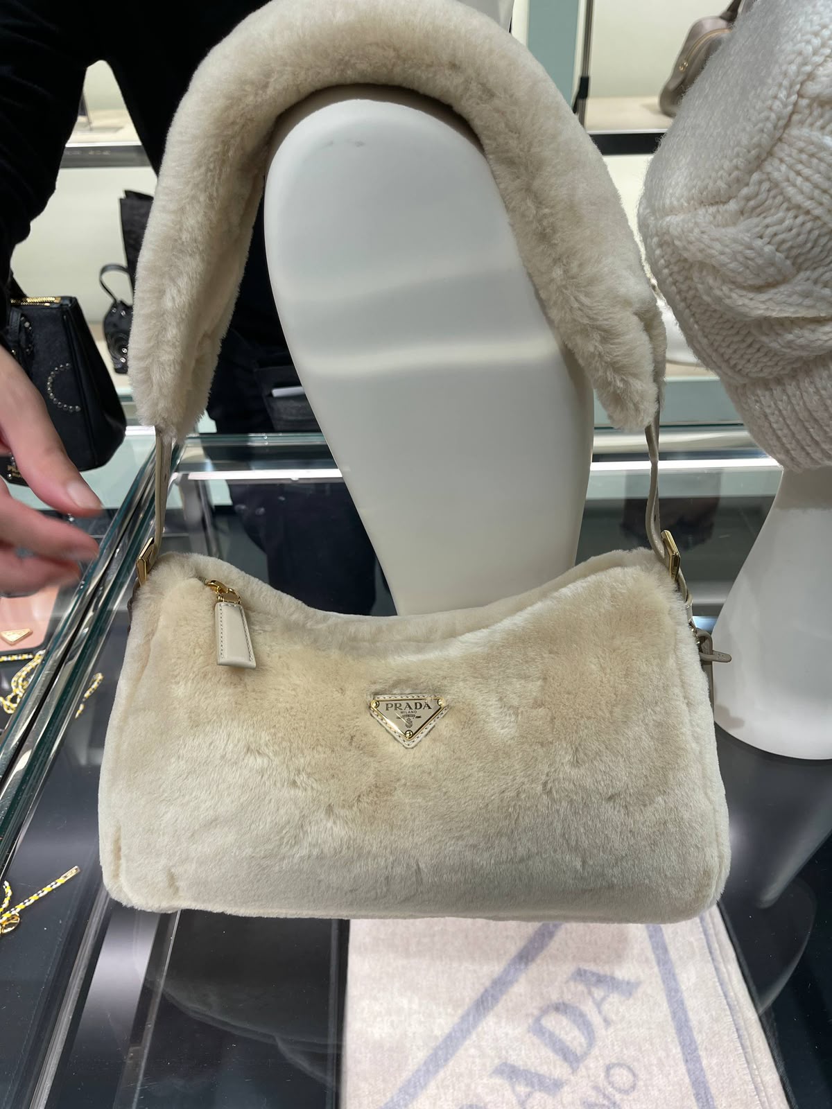 Re-Edition 2000 Shearling Mini Bag