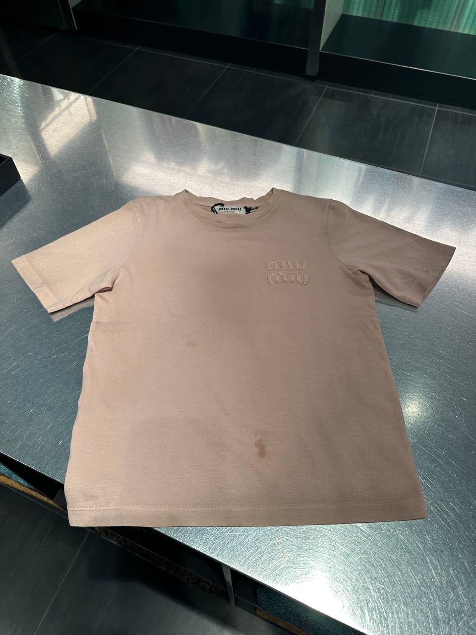 Jersey T-shirt with embroidered logo