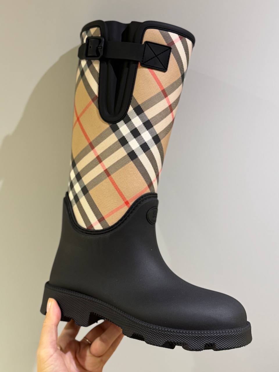 Vintage Check and Rubber Rain Boots