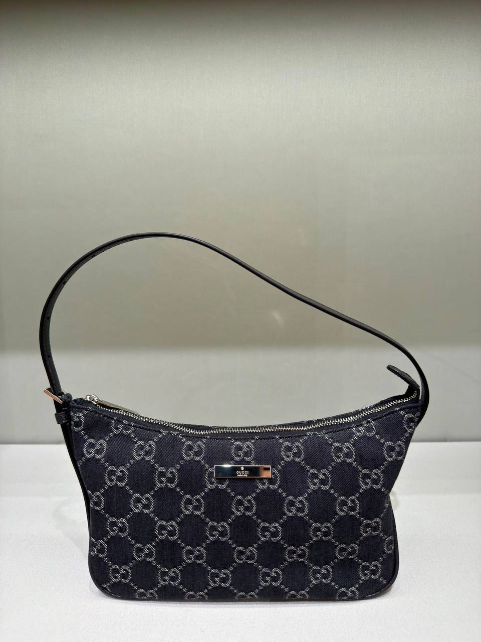 GG Denim Small Shoulder Bag
