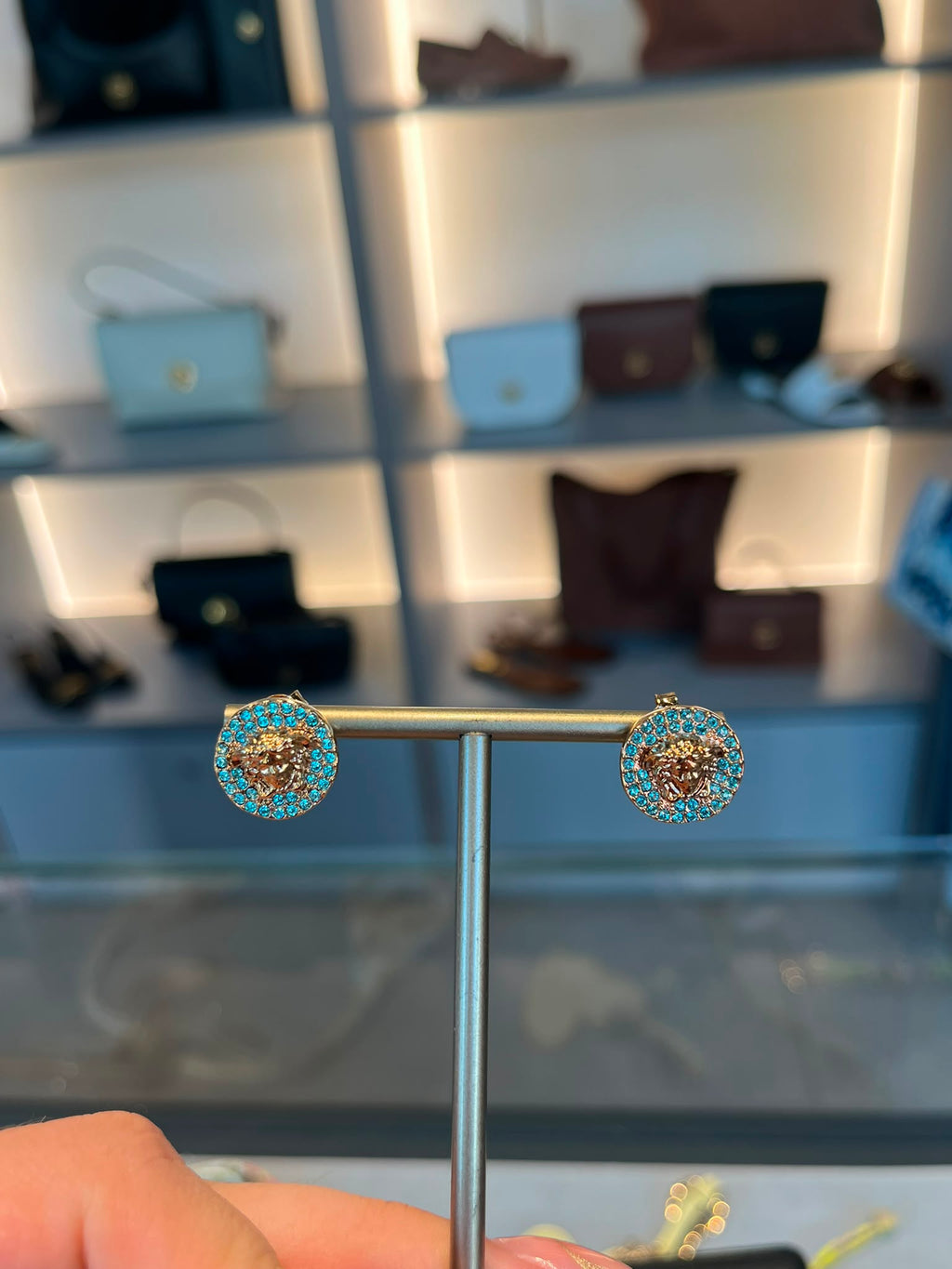 Medusa Crystal Stud Earrings