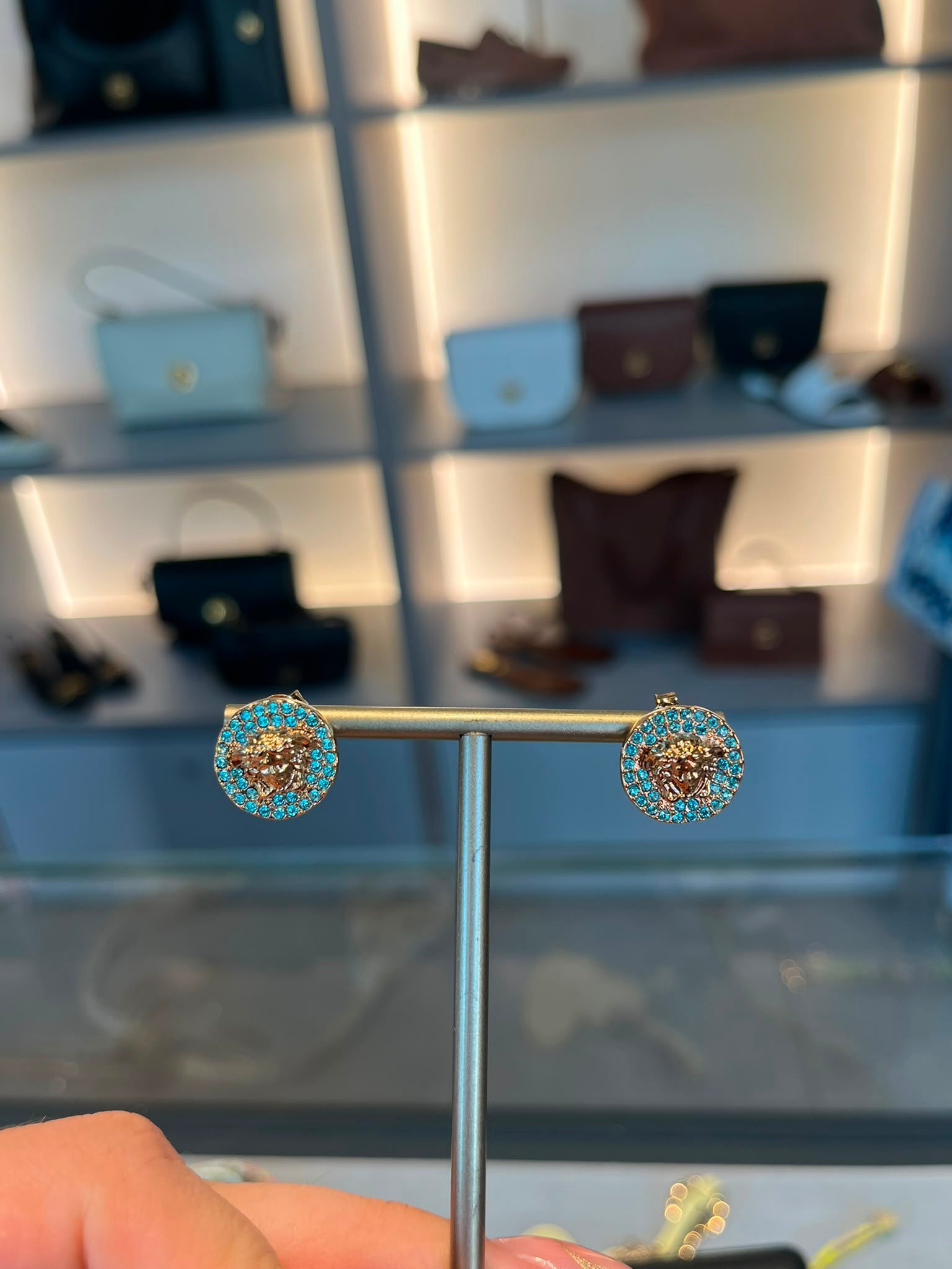 Medusa Crystal Stud Earrings