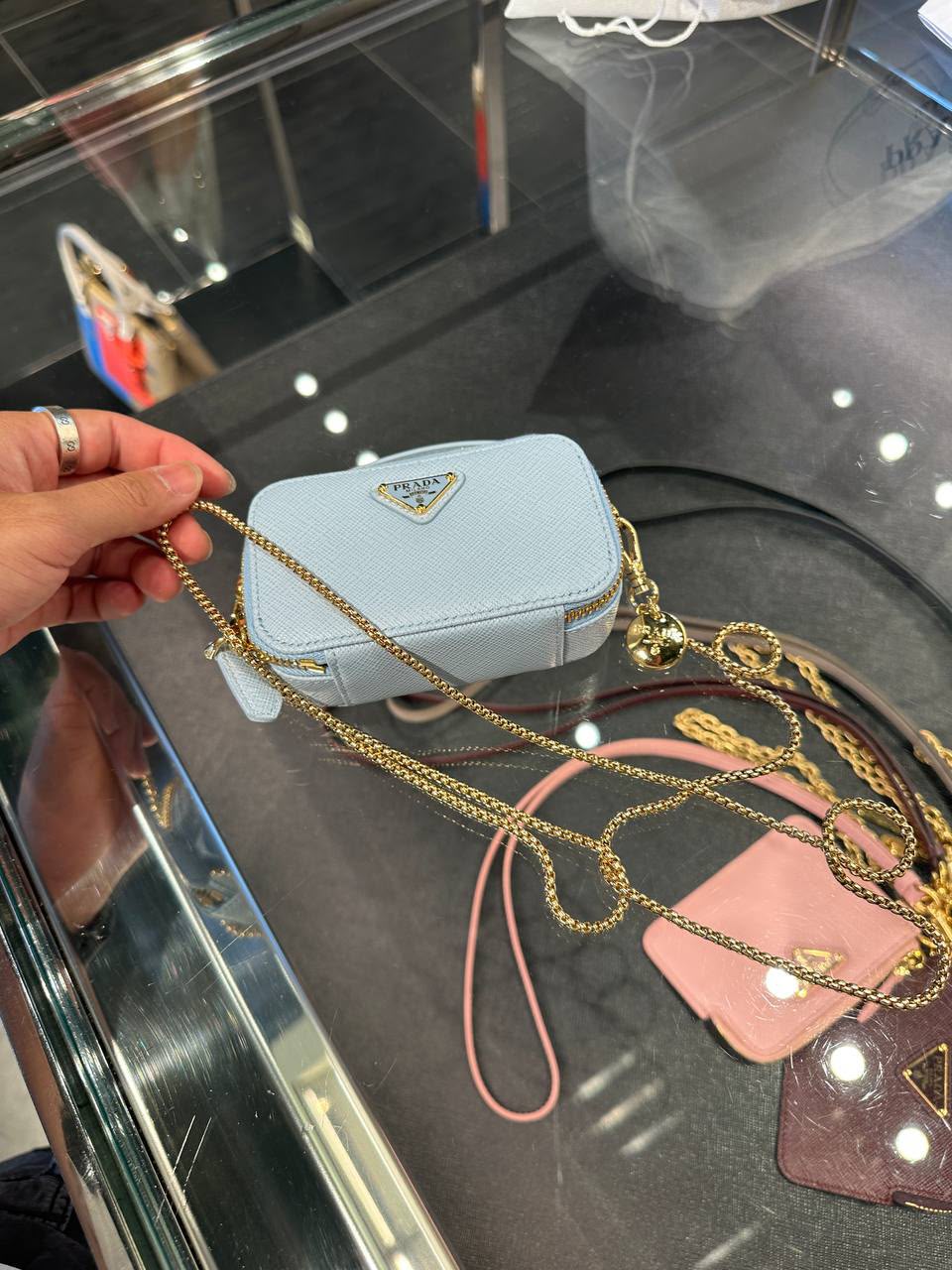 Saffiano Leather Mini Bag