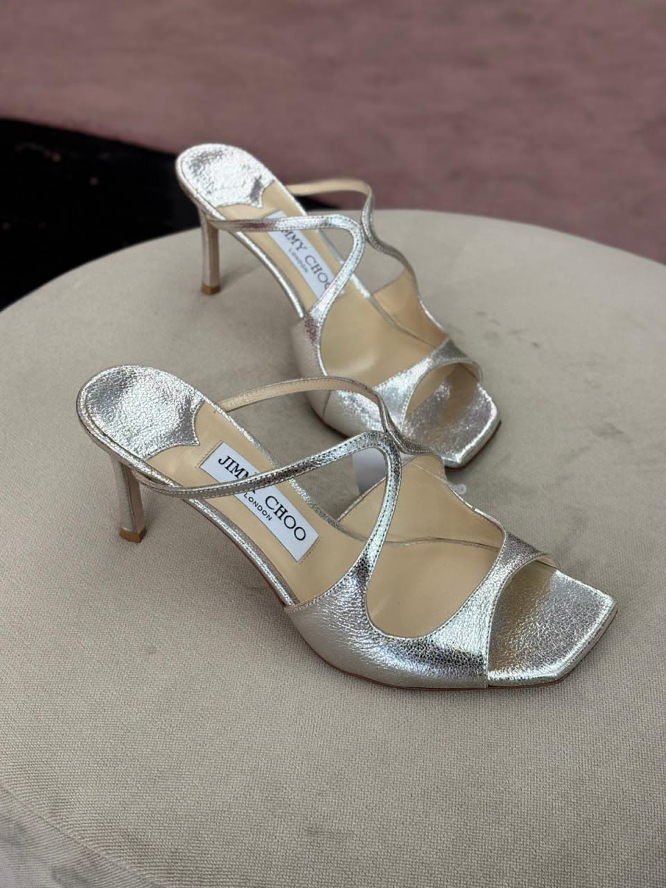 Saeda 65 Metallic Leather Mules