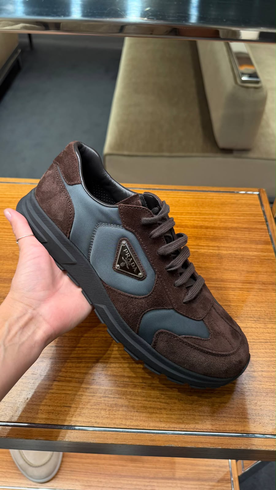 Downtown Suede and Re-Nylon Sneakers
