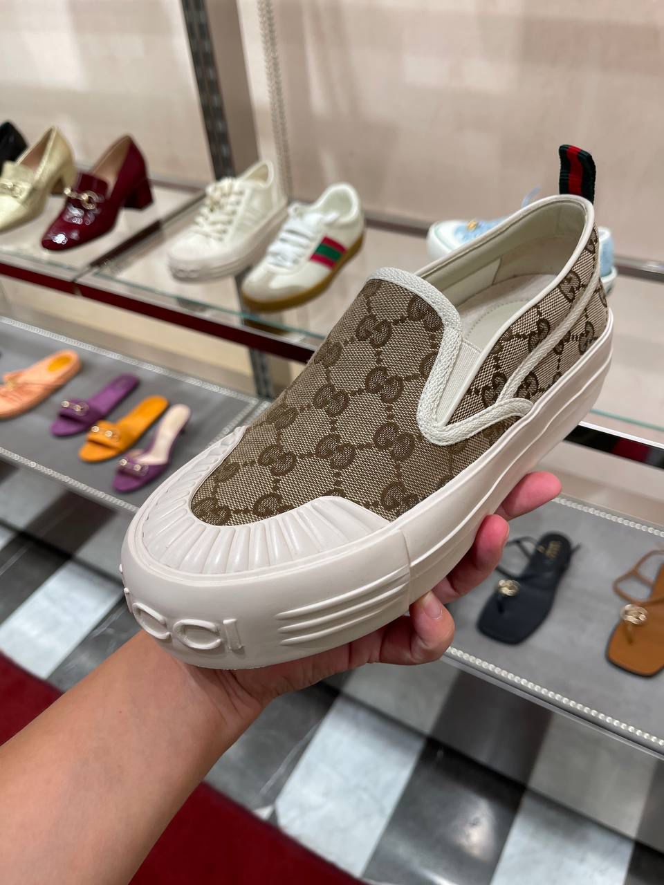 GG Supreme Canvas Slip-On Sneaker