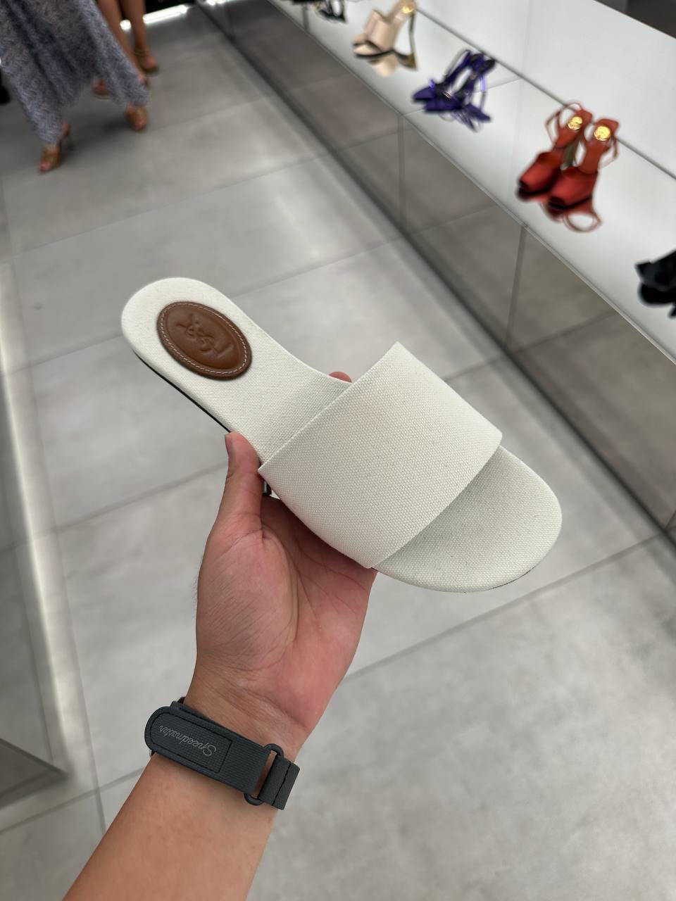 Nu Pieds Slide Sandals in Canvas