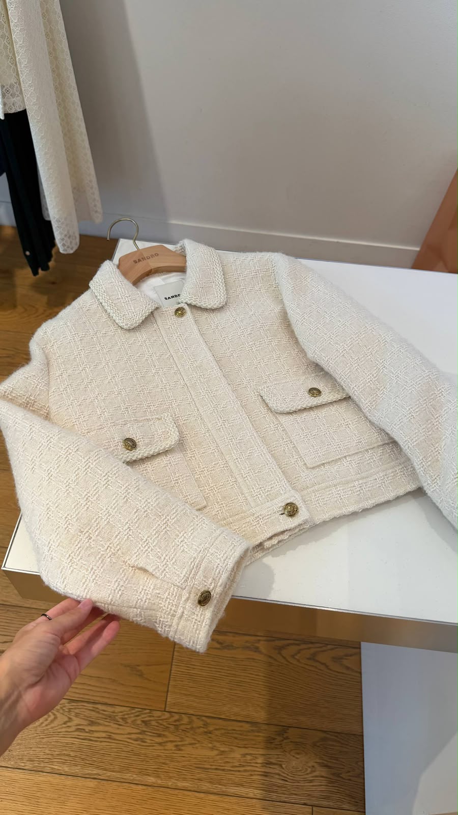 Tweed Jacket with Gold Buttons