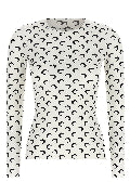 'Moon Printed Jersey Second Skin' T-shirt