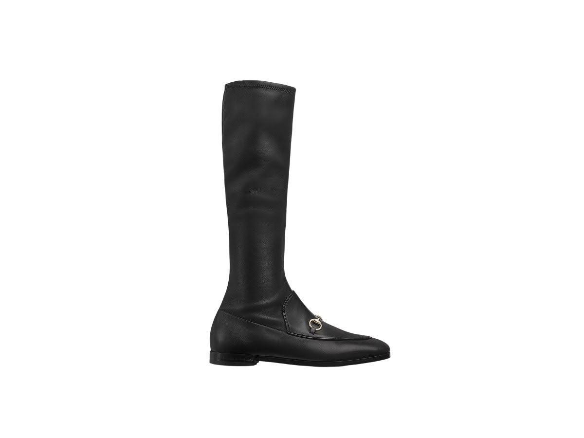 Horsebit knee-high boot