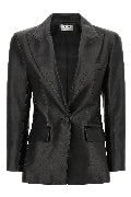Leather blazer