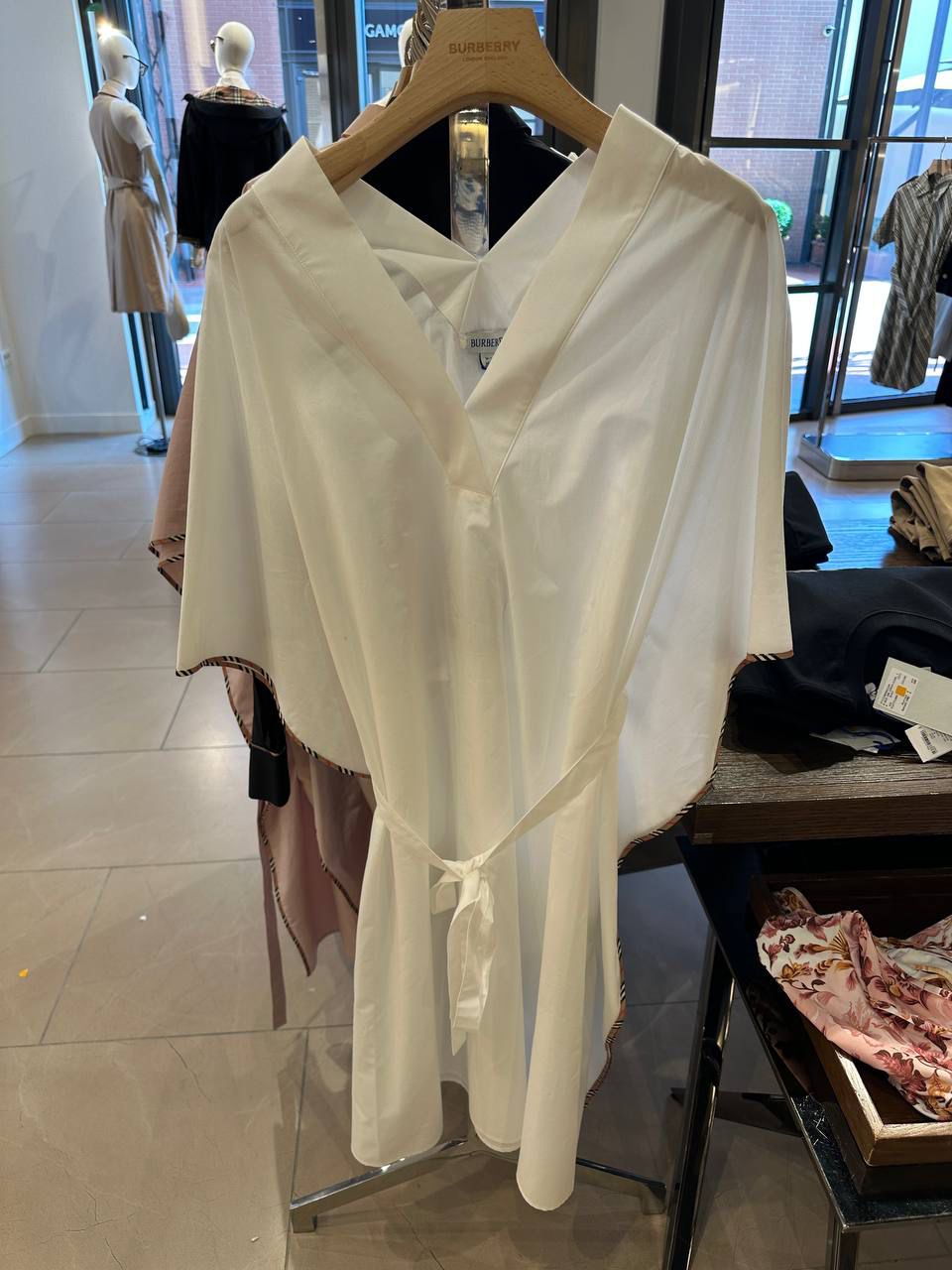 Cotton Poplin V-neck Tunic