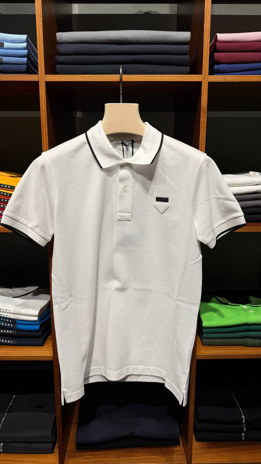 Piqué polo shirt with logo