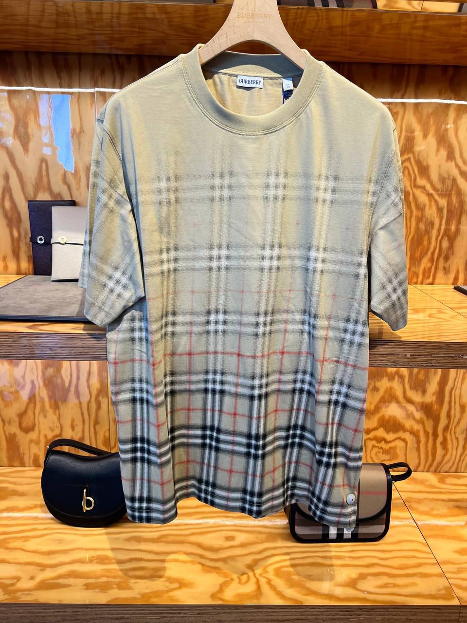Check Cotton Oversized T-shirt