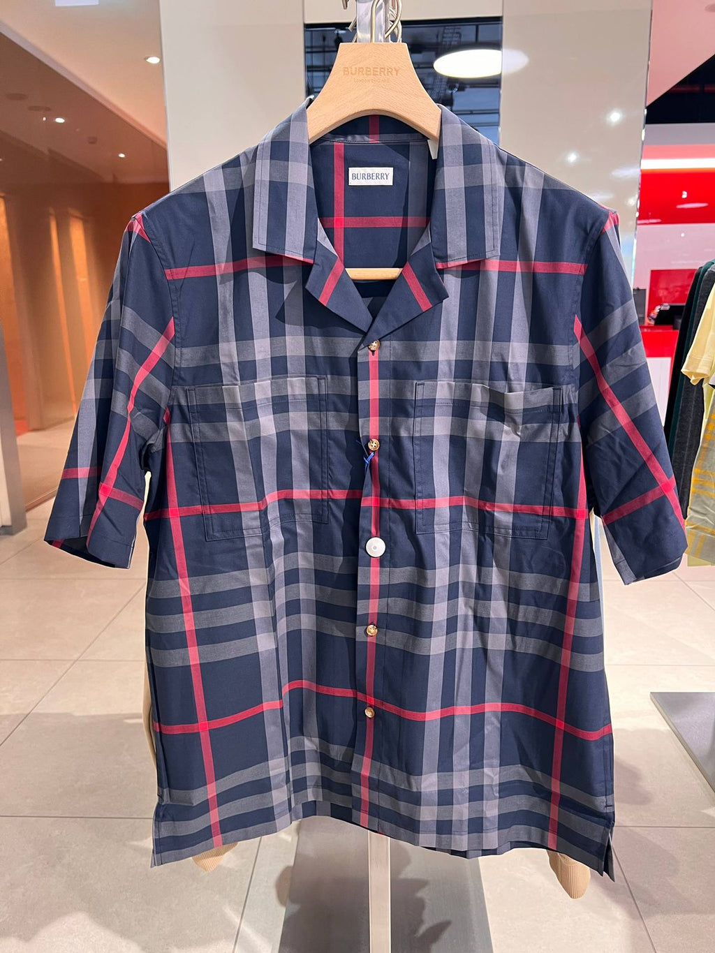 Check Cotton Short-sleeve Shirt