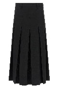Overlapping pleated skirt