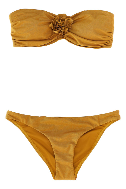 ZIMMERMANN 'Lucky Bandeau Flower' bikini For Women 51% nylon 25% me 24% sp