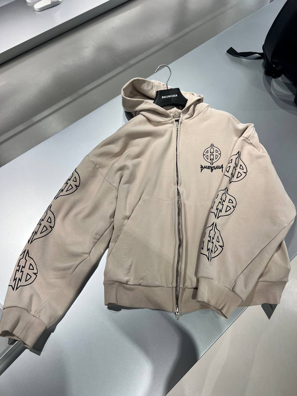 Gothic Logo Zip-Up Hoodie