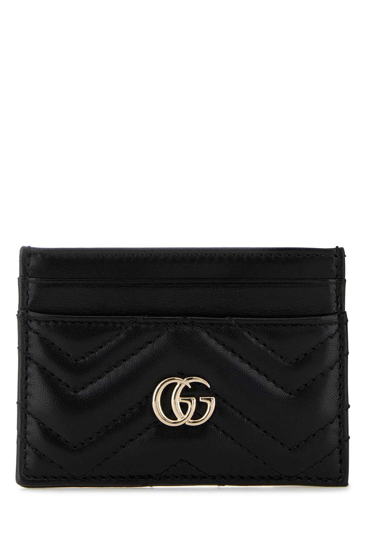GUCCI CREDIT CARDS HOLDER(463)GG MARMONT 2.0 For Women Exterior: 100% Leather Finishing color: Platinum