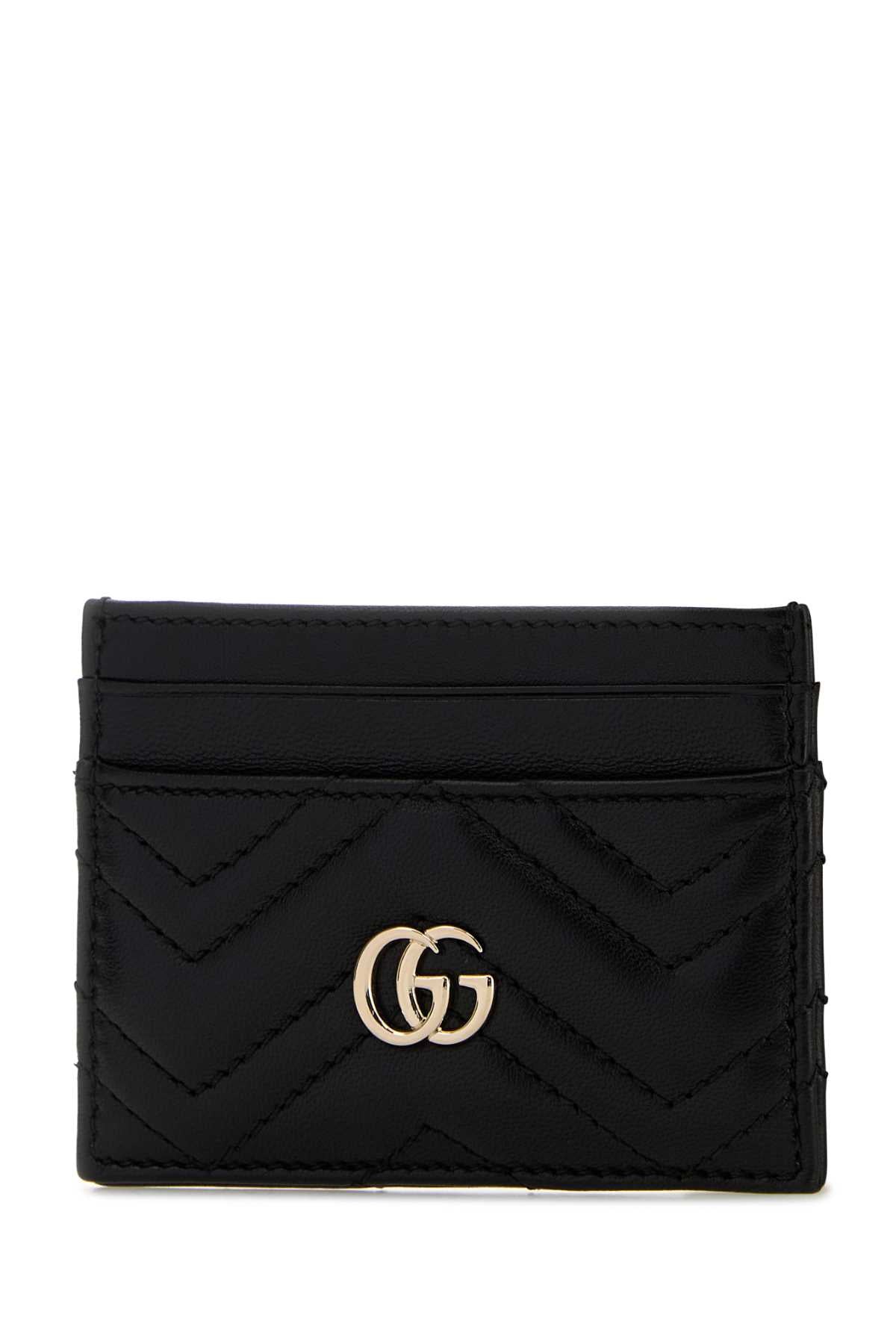 GUCCI CREDIT CARDS HOLDER(463)GG MARMONT 2.0 For Women Exterior: 100% Leather Finishing color: Platinum